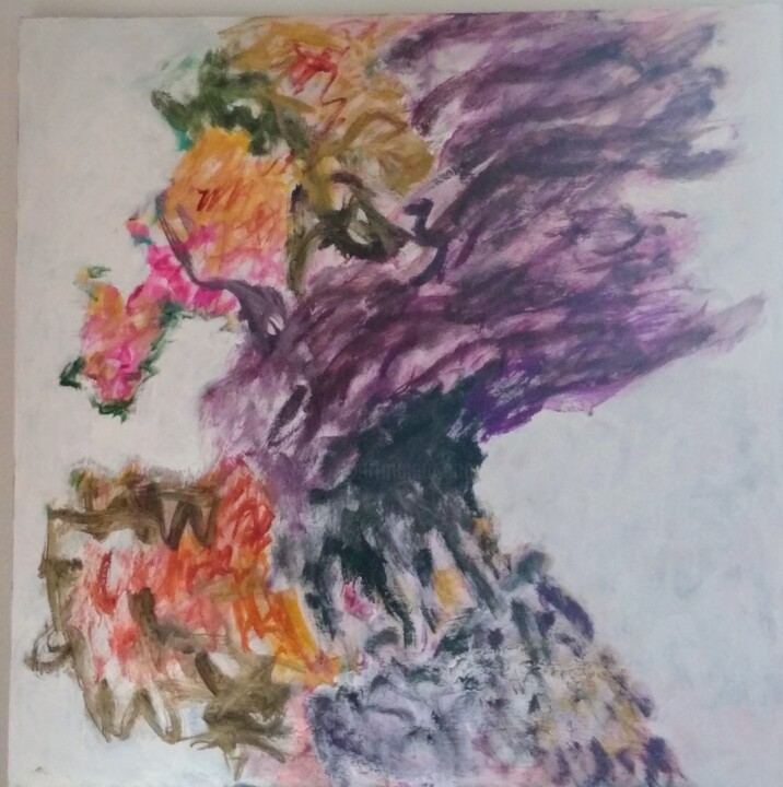 Painting titled "Adélaïde." by Mireille Naxara, Original Artwork, Acrylic