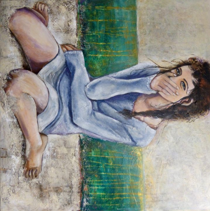 Peinture intitulée "Océane" par Mireille Stuckens, Œuvre d'art originale, Acrylique