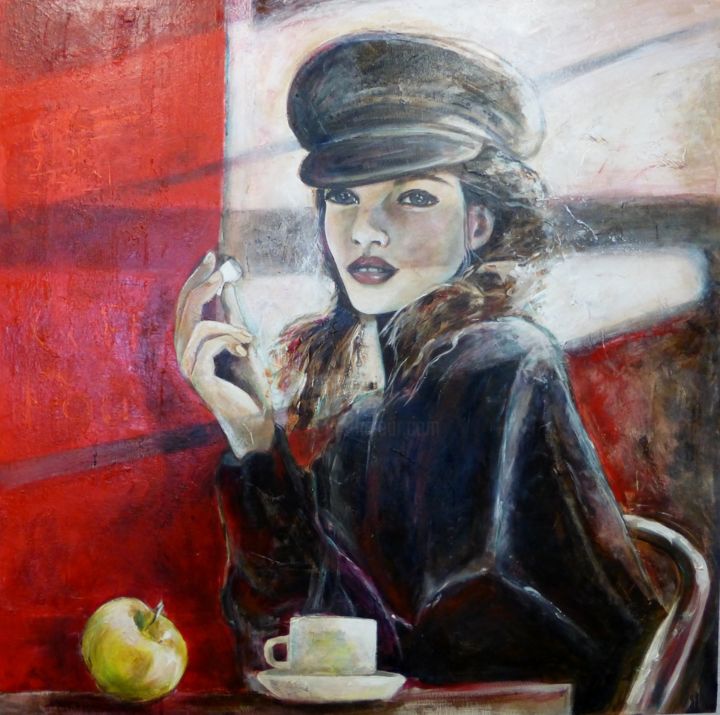 Peinture intitulée "Le morceau de sucre" par Mireille Stuckens, Œuvre d'art originale, Acrylique