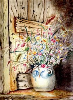 Peinture intitulée "Plaisir champêtre" par Mireille Cauchi-Boulmet, Œuvre d'art originale
