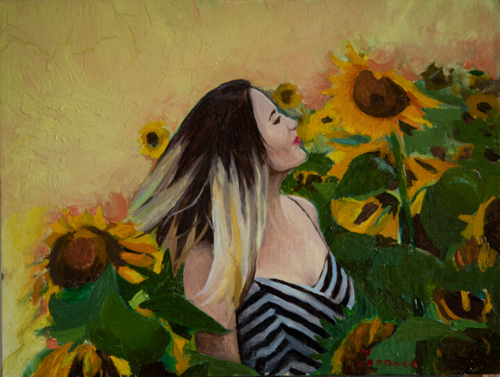Картина под названием "Sunshine 2" - Mirel Valentin Ionascu, Подлинное произведение искусства, Масло Установлен на картон