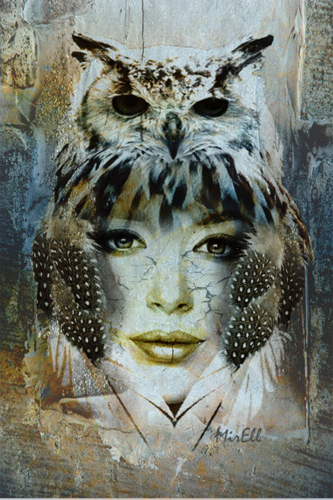 Digital Arts titled "Bird woman" by Mirell, Original Artwork