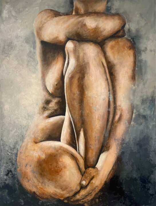 Pittura intitolato "Nude" da Miri Baruch, Opera d'arte originale, Acrilico
