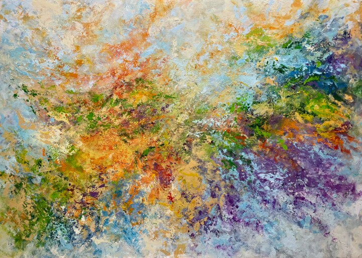 Painting titled "Summer breeze" by Miri Baruch, Original Artwork, Acrylic