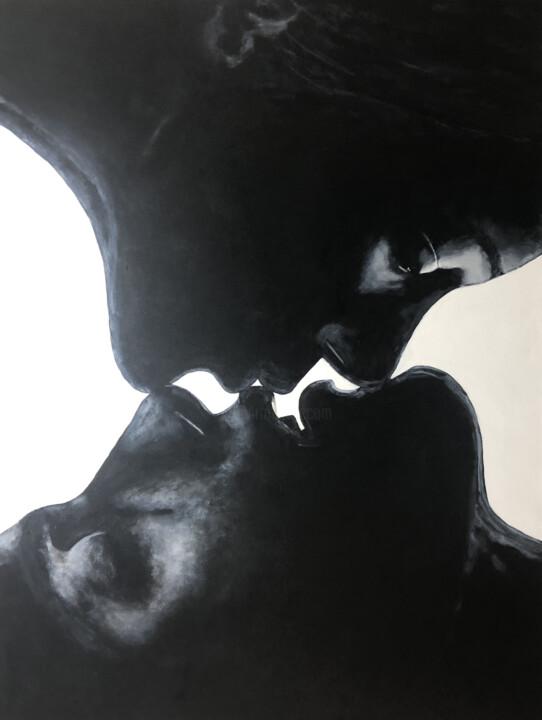 Painting titled "Kiss" by Miri Baruch, Original Artwork, Acrylic