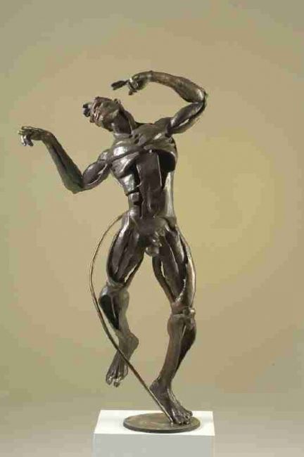 Sculpture titled "Toro" by Miriam Perez, Original Artwork, Metals