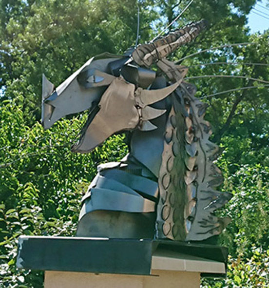 Sculpture intitulée "Dragon" par Mirinbeaujolais - Mirabelle, Œuvre d'art originale, Métaux