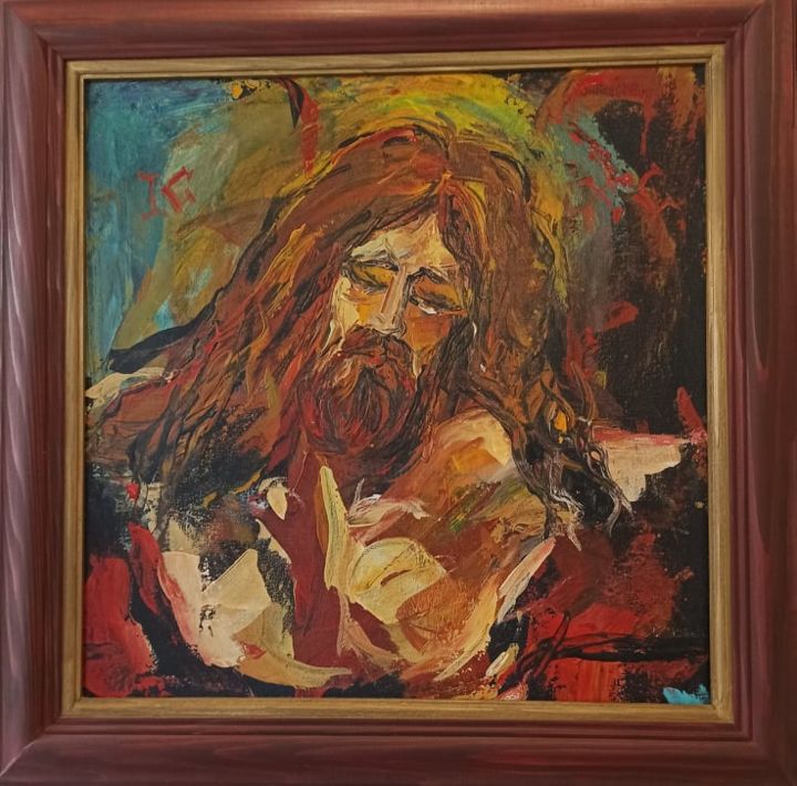 Peinture intitulée "Isus" par Mirko Ugrin, Œuvre d'art originale, Acrylique