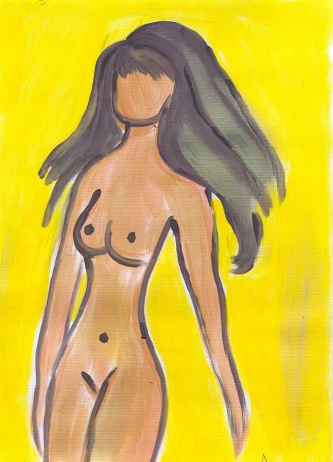 Pintura titulada "desnudo" por Mirna Bentos Morinigo, Obra de arte original