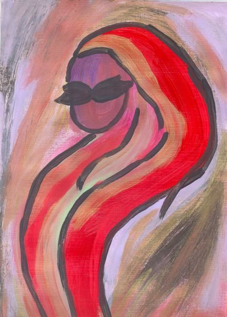 Painting titled "mascaras1" by Mirna Bentos Morinigo, Original Artwork