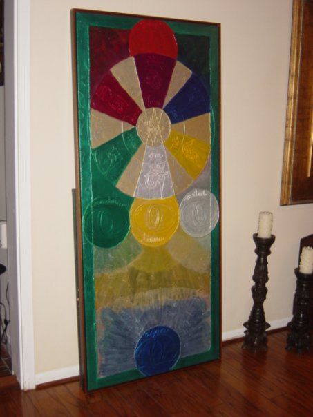 Peinture intitulée "Mandala del Om-Ma-N…" par Mirna Salamanques, Œuvre d'art originale, Autre