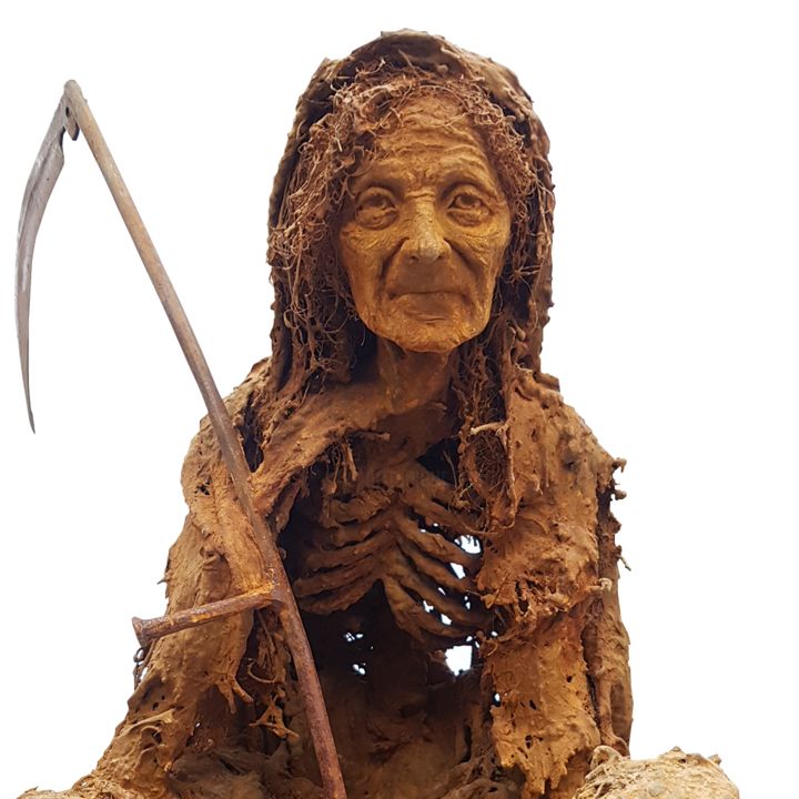 Скульптура под названием "Death" - Miroslav Mlkvik, Подлинное произведение искусства, Смола