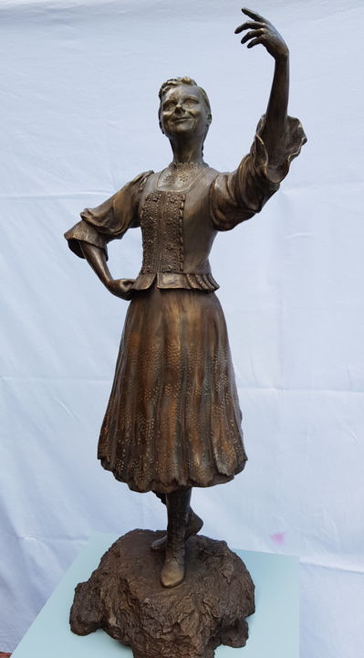 雕塑 标题为“Krakovianka” 由Miroslav Mlkvik, 原创艺术品, 青铜