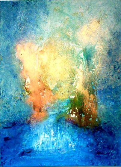 Pintura intitulada "Lumières d'Ailleurs…" por Miroir Des Emotions Atelier D'Expression  Issoudu, Obras de arte originais