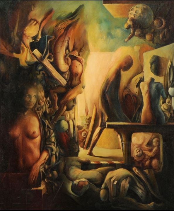 Pittura intitolato "Passenger or…" da Miroslav Nesic, Opera d'arte originale, Olio