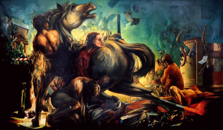 Картина под названием "Crusade" - Miroslav Nesic, Подлинное произведение искусства, Масло