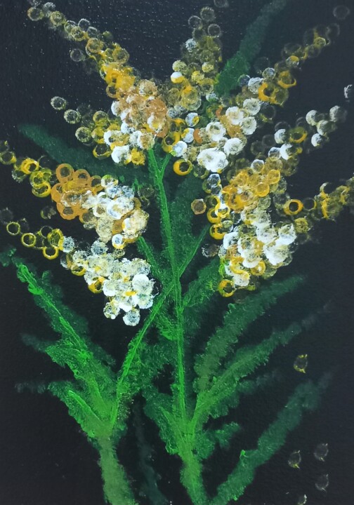 Painting titled "Mimosa" by Miroslava Samoshkina, Original Artwork, Acrylic