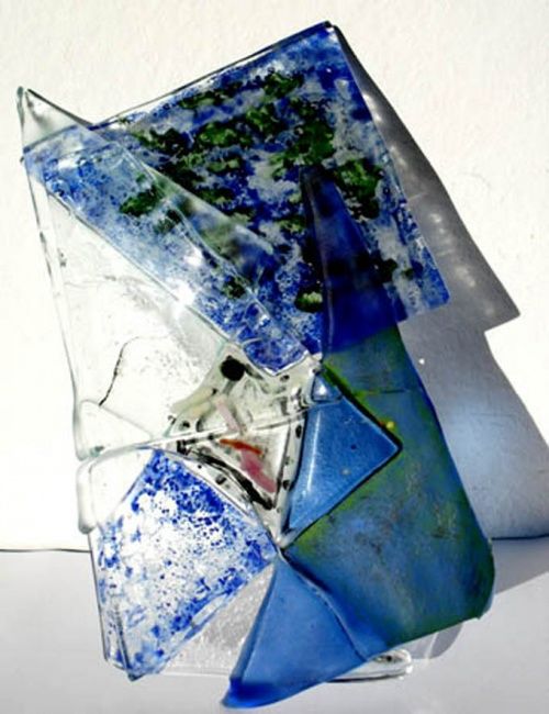 Sculpture titled "8" by Mirta García Miraglia, Original Artwork, Glass