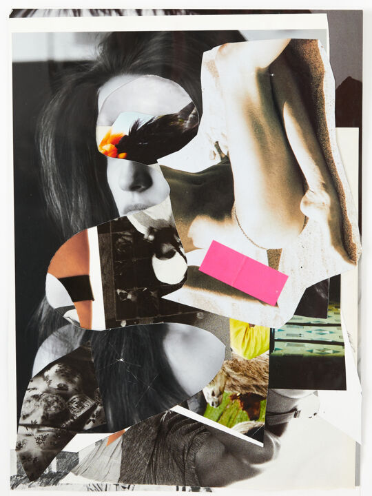 Collagen mit dem Titel "Collage" von V Mi, Original-Kunstwerk, Collagen