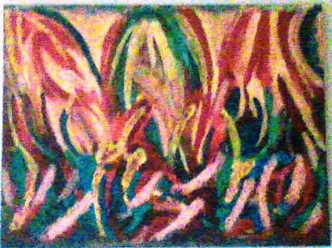 Peinture intitulée "Explosão de cores 1" par Miryam, Œuvre d'art originale