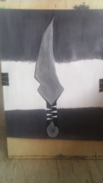 Painting titled "My Own Sword" by The K.H Artist, Original Artwork, Acrylic