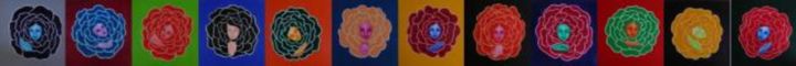 Heart Flowers - Painting, 600x50 cm ©2010 by Misako Chida -
Contemporary painting, heart, flower, religious, love, warm, kind, colors