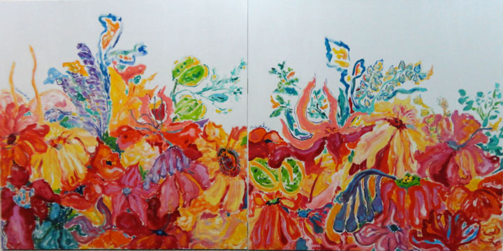 Schilderij getiteld "Joy of Helios" door Misako Chida, Origineel Kunstwerk