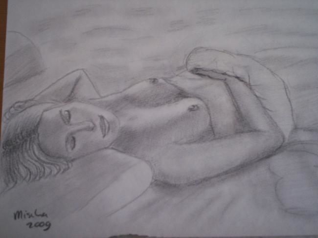 Tekening getiteld "nude woman nr 5" door Mischa, Origineel Kunstwerk, Anders