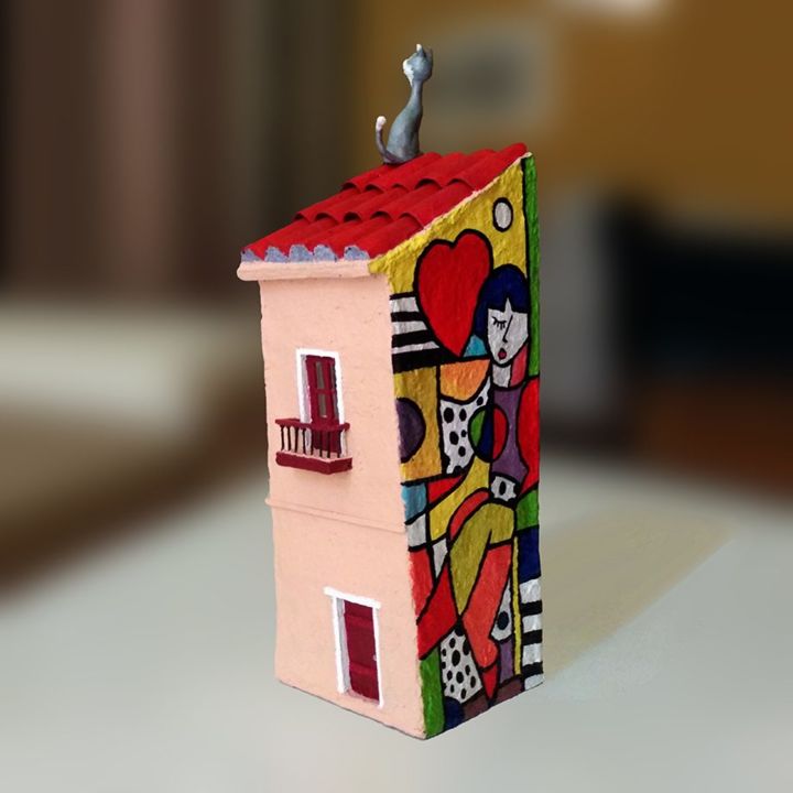 Escultura titulada "HouseTwo" por Misfigurantes, Obra de arte original, Acrílico