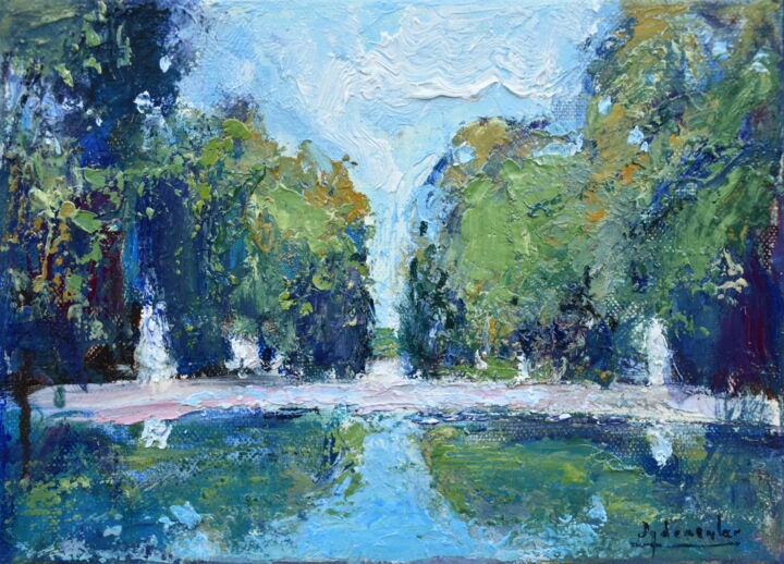 Painting titled "The basin" by Misha Sydorenko, Original Artwork, Oil Mounted on Wood Stretcher frame