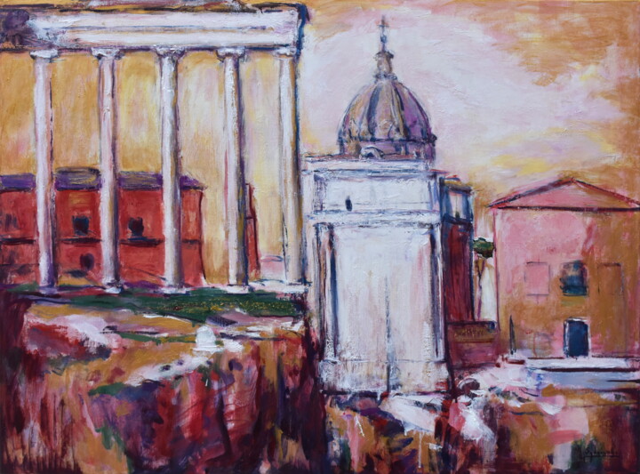 Peinture intitulée "Forum. Rome" par Misha Sydorenko, Œuvre d'art originale, Huile Monté sur Châssis en bois