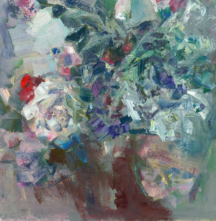 Painting titled "bouquet" by Mishyra Vladimir, Original Artwork, Oil