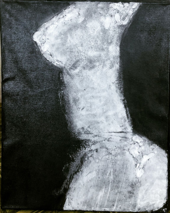 Obrazy i ryciny zatytułowany „body print of a girl” autorstwa Katarina007, Oryginalna praca, Akryl Zamontowany na Inny sztyw…