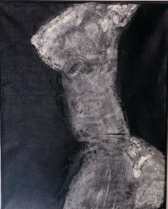 Textilkunst mit dem Titel "Painting, body prin…" von Katarina007, Original-Kunstwerk, Acryl
