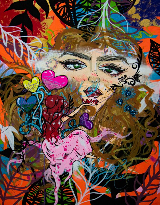 "Beyond a look" başlıklı Tablo Miss Rose Art Gallery tarafından, Orijinal sanat, Akrilik Ahşap Sedye çerçevesi üzerine monte…