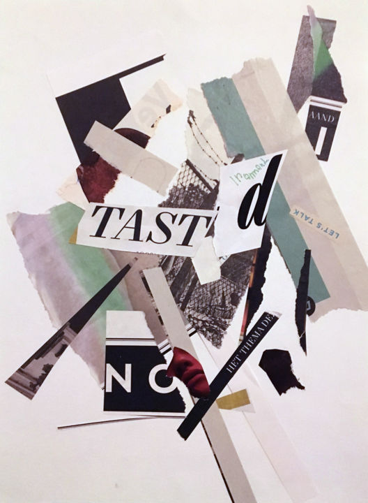 Collages intitulée "tast" par Miss Eclectic, Œuvre d'art originale, Papier