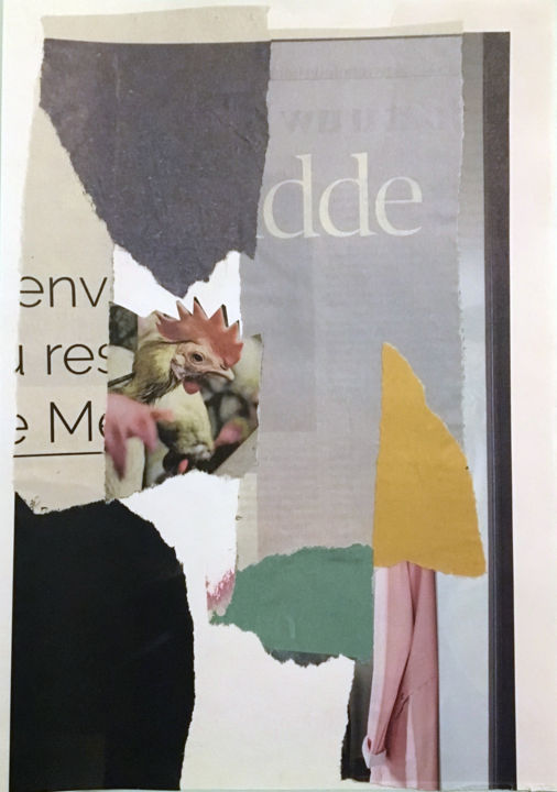Collages intitulée "dde" par Miss Eclectic, Œuvre d'art originale, Papier