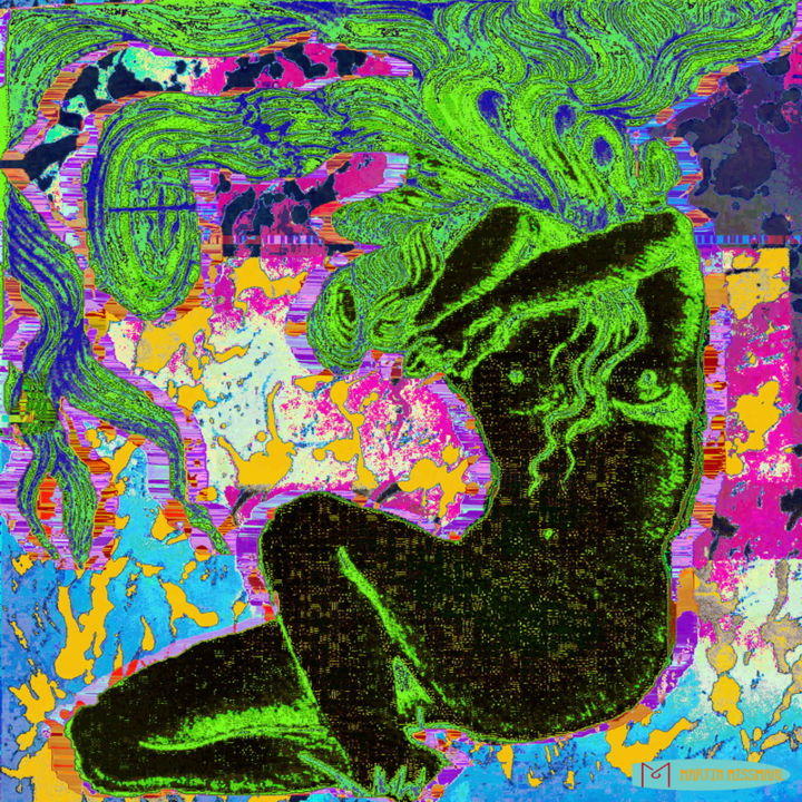 Arte digital titulada "La Sirène et sa tor…" por Martin Missmahl, Obra de arte original, Pintura Digital