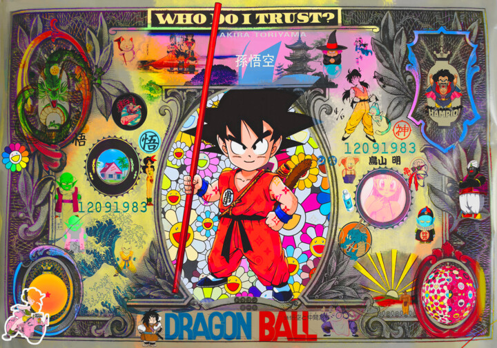 Painting titled "DRAGON BALL FOREVER" by Mister Pablo Costa, Original Artwork, Acrylic Mounted on Aluminium