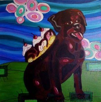 Painting titled "Dressed in Sundae B…" by Misti Freeman, Original Artwork