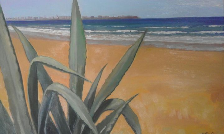 Pintura titulada "Aloe vera" por Antonio Sanchez, Obra de arte original, Oleo