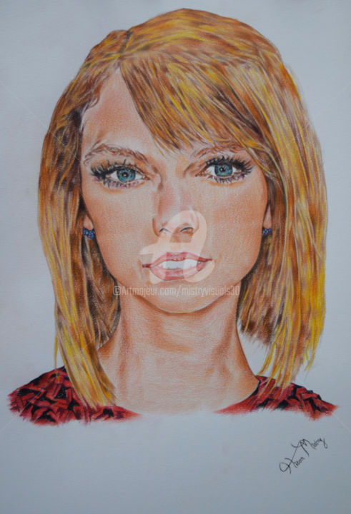 Taylor Swift, Drawing by Mistry Visuals | Artmajeur