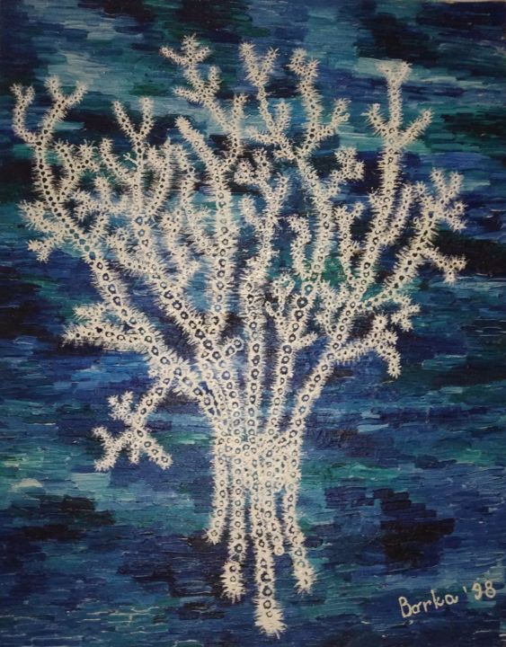 Painting titled "Ljiljana" by Borka Misura Prezelj, Original Art, Oil