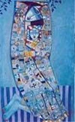 Painting titled "Big American Madonna" by Peter Mitchev, Original Artwork, Oil