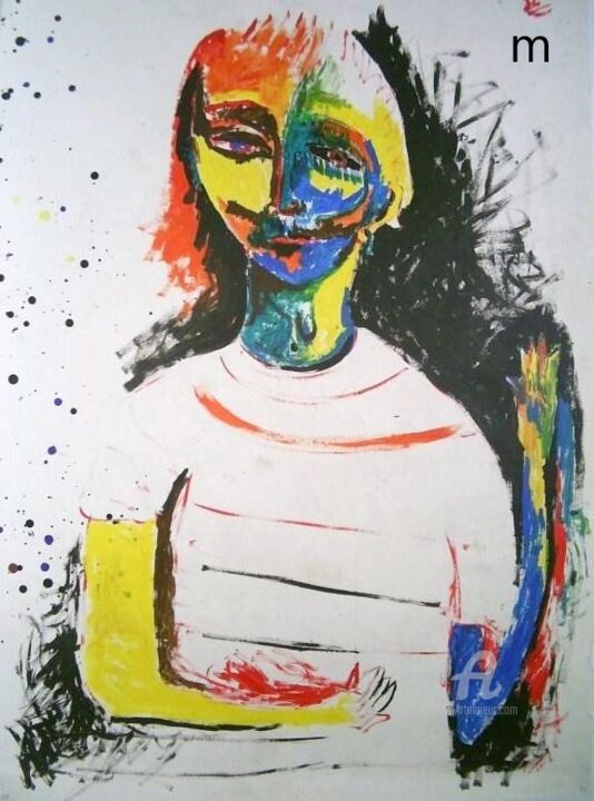 "down the block" başlıklı Tablo Mi Tina tarafından, Orijinal sanat, Zamklı boya