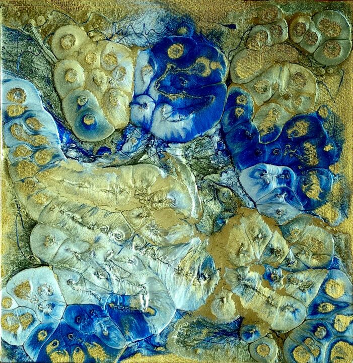 Peinture intitulée ""Teutatès" - RESINA…" par Mitty, Œuvre d'art originale, Pigments Monté sur Châssis