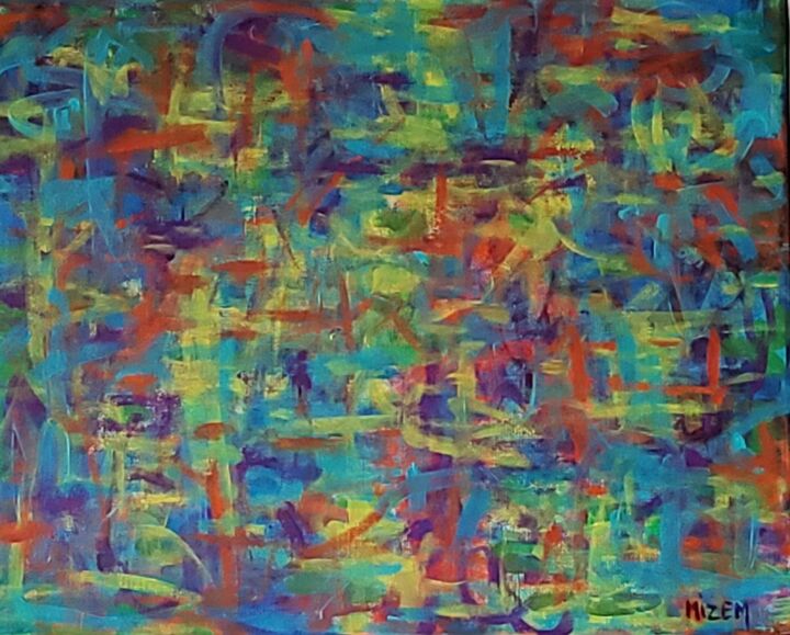 Painting titled "DÉLIVRÉE (31)" by Mizem, Original Artwork, Acrylic