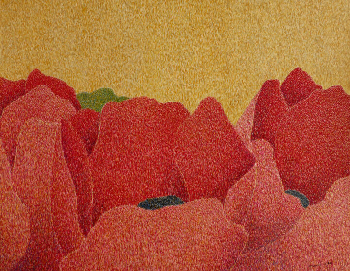 Malerei mit dem Titel "Coquelicots" von Marie José Malargé, Original-Kunstwerk, Gouache