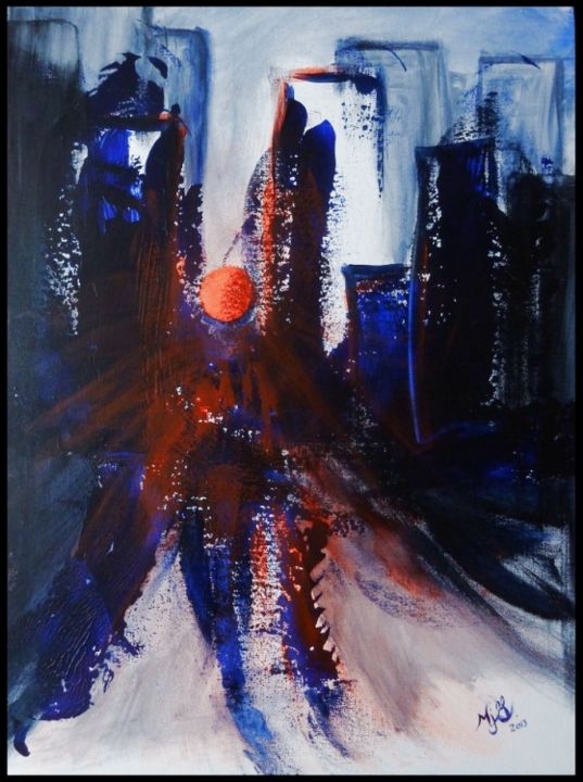 Painting titled "Matin d'hiver au ce…" by Mjg Artiste Peintre, Original Artwork