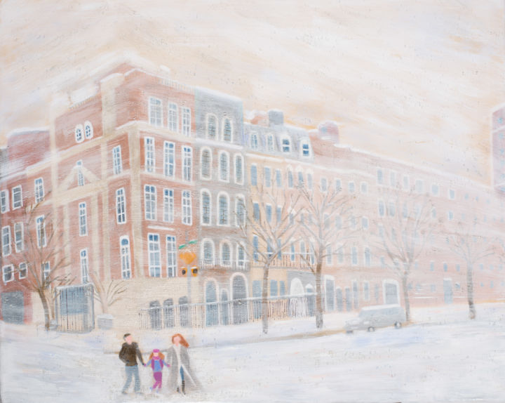 Peinture intitulée "A Winter's Day" par Mj Hoehn, Œuvre d'art originale, Acrylique